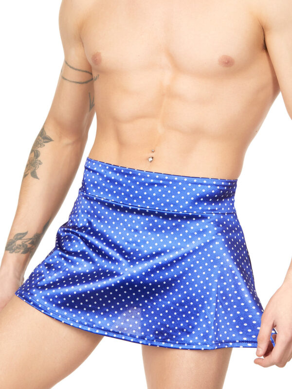 Men's Polka Dot Satin Skirt - Vibrant and Stylish