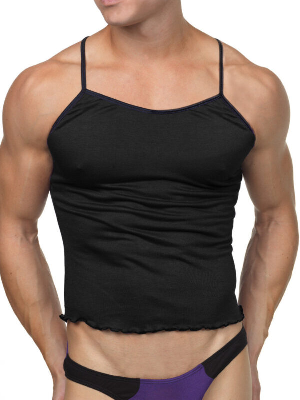 Men's Nightshade Black Cami Tank Top - Image 2