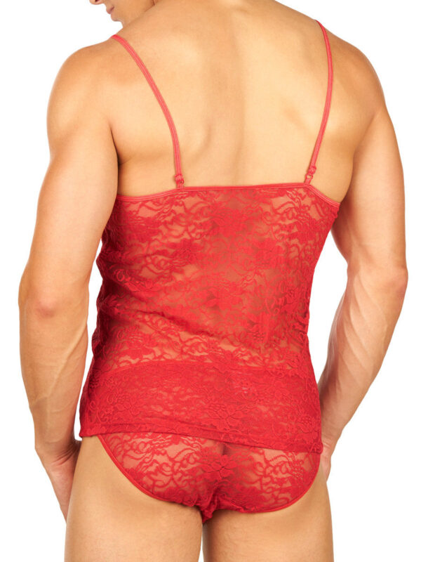 Men's Secret Satin Camisole - Red Lace Lingerie - Kuva 2