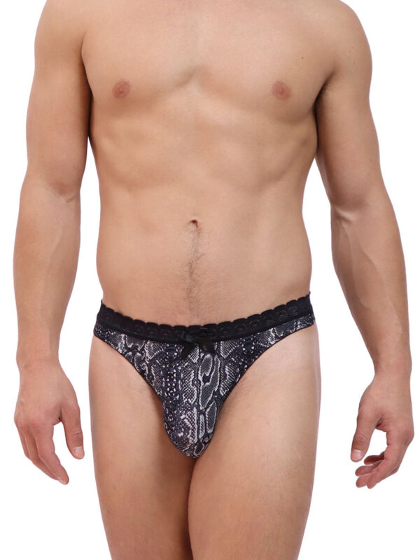 Men's Wild Side Snake Print Thong Panty - Kuva 2