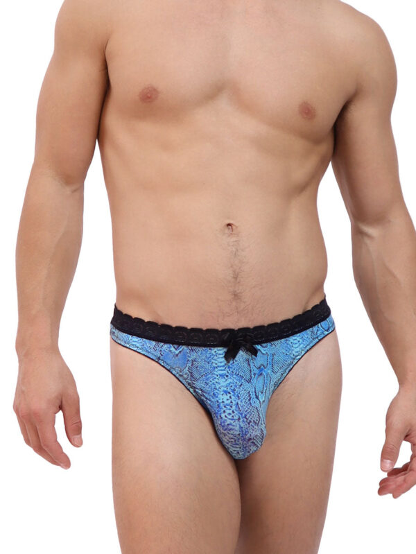 Men's Wild Side Lace Trim Thong Panty - Image 3