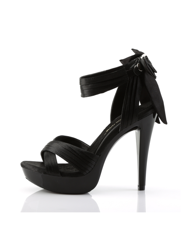 Elegant Satin Ribbon Bow Platform Heels for Women - Image 5