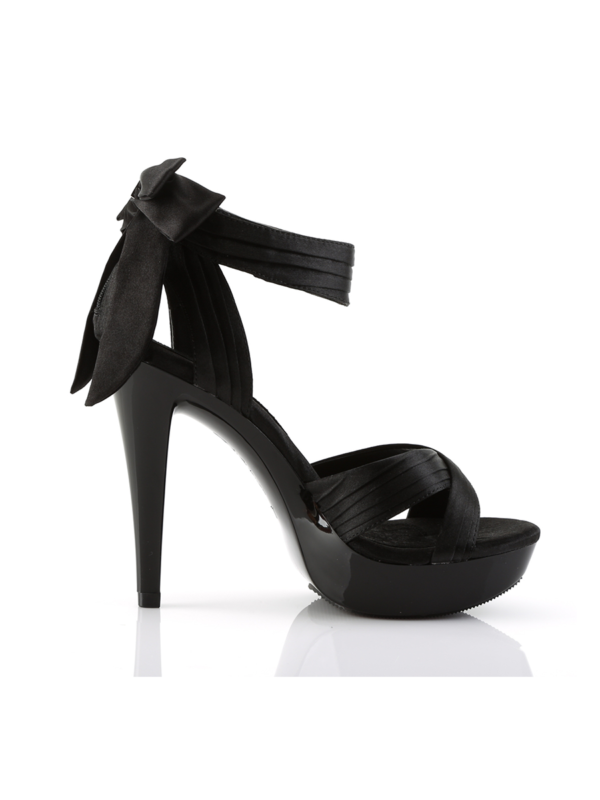 Elegant Satin Ribbon Bow Platform Heels for Women