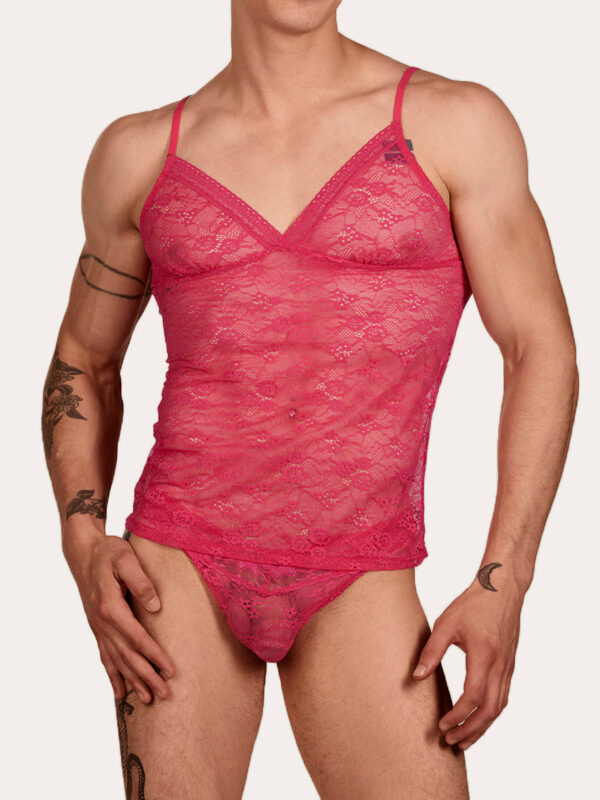 Men's Paris Lace Camisole - Stylish and Sexy