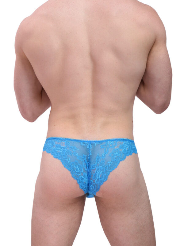 Men's Luxe Satin & Lace Cheekster Briefs - 이미지 8