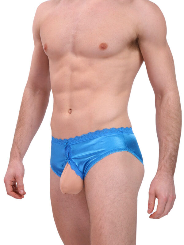 Men's Luxe Satin Crotchless Panties for Comfort and Style - Bild 5