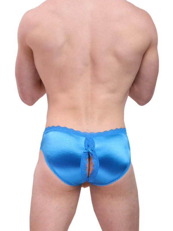 Men's Luxe Satin Crotchless Panties for Comfort and Style - Bild 4