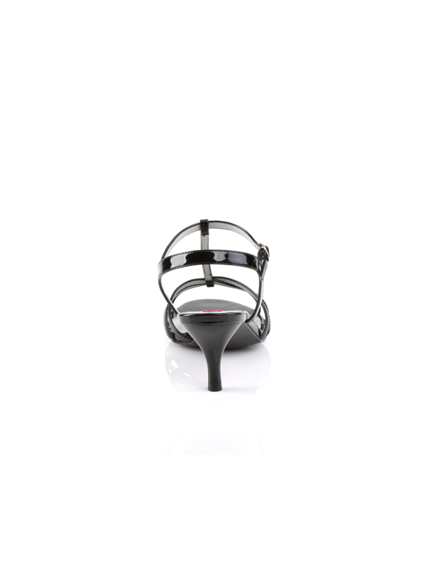 Women's Strappy Black Kitten Heel Sandals - Imagem 8