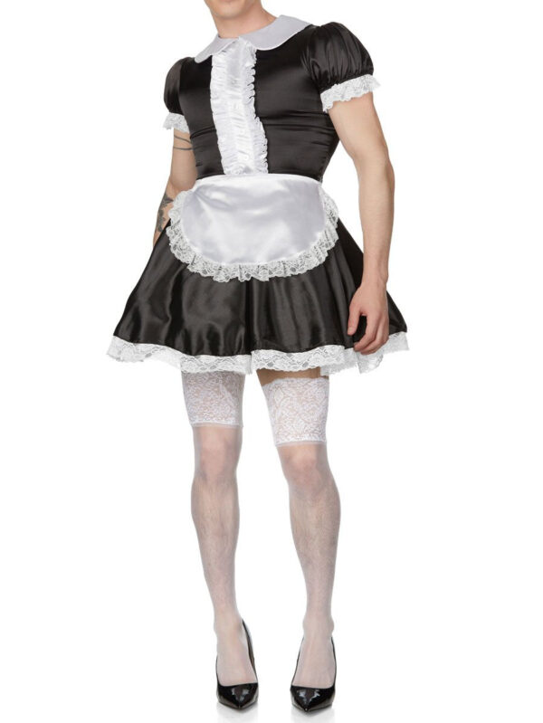 Elegant Men's French Maid Dress with Ruffles - Bild 3