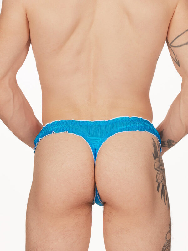 Men's Rip-Stop Ruffle Edge Thong Underwear - Image 2