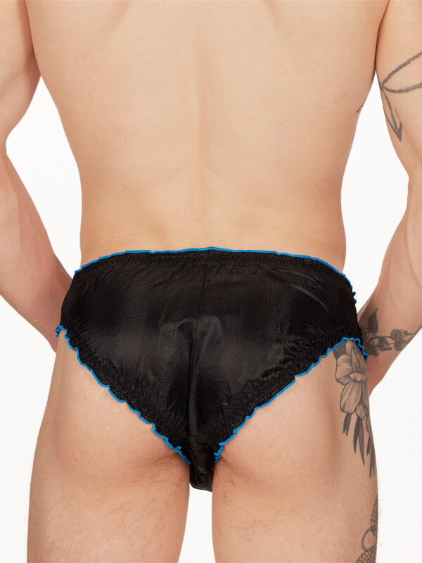 Men's Rip-Stop Ruffle Edge Panty in Vibrant Blue - Image 2