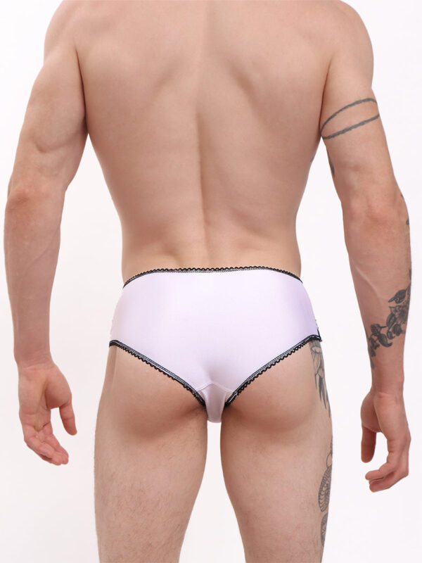 Men's Lace Trim Contrast Rosa Panty - Bild 4