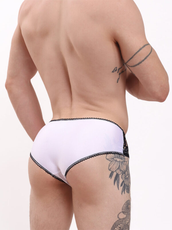 Men's Lace Trim Contrast Rosa Panty - Bild 2