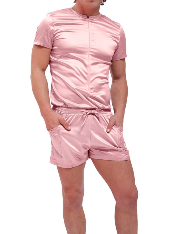 Men's Silky Pink Romper - Bild 8