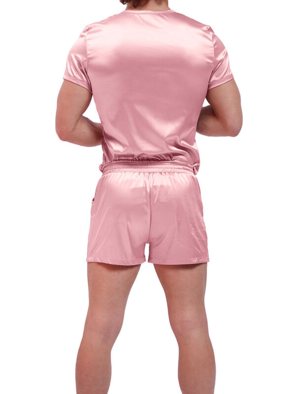 Men's Silky Pink Romper - Bild 6