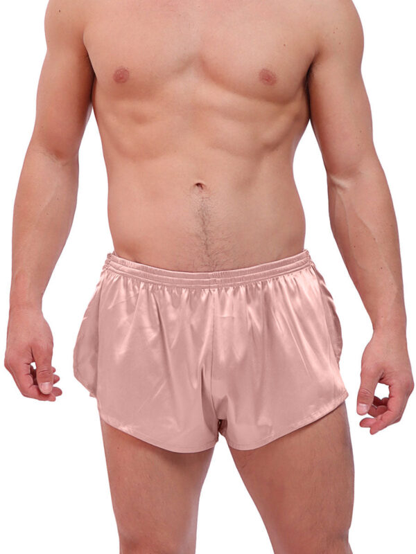 Men's Silky Tear Away Pink Shorts - Image 4