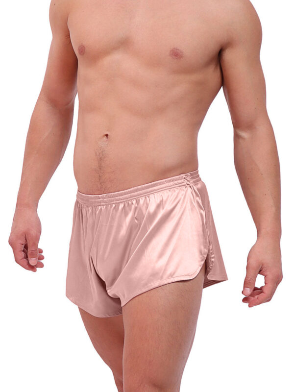 Men's Silky Tear Away Pink Shorts - Image 6