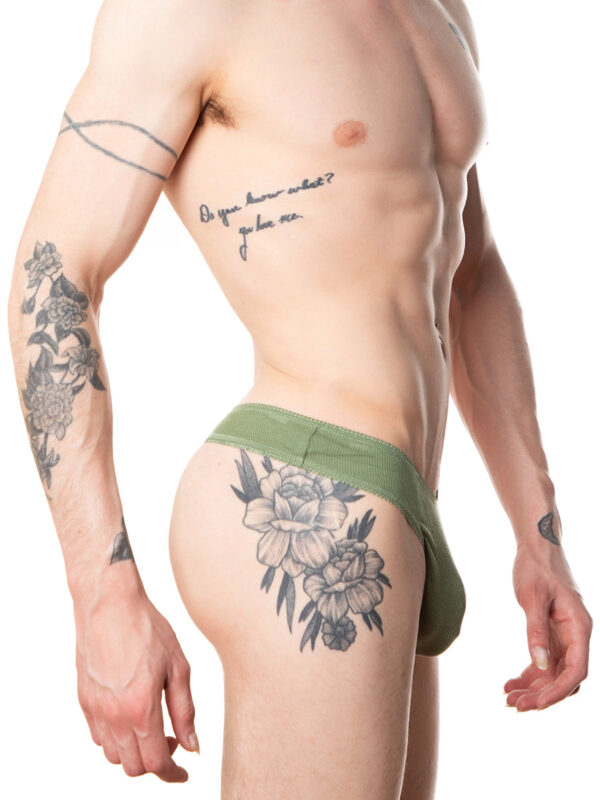 Men's Eco-Friendly Soft Ribbed Thong Underwear - Kuva 3