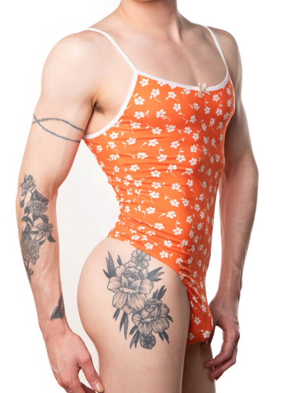 Men's Floral Daisy Thong Bodysuit - 画像 (2)