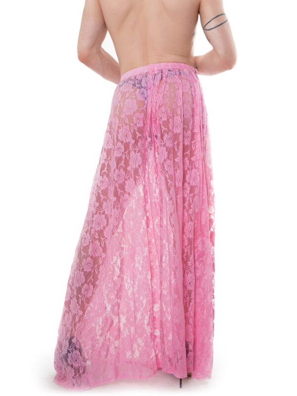 Men's Pink Lace Maxi Skirt - Pre-Order Now - Kuva 3