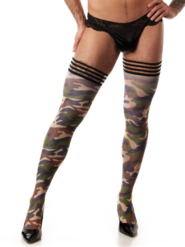 Unisex Camouflage Thigh High Stockings for Men & Women