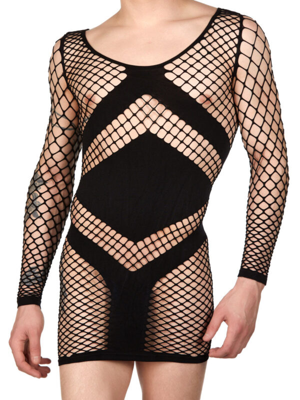 Women's Sexy Diamond Net Mini Dress – Image 2