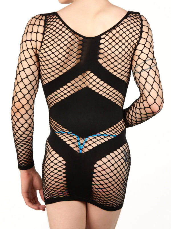 Women's Sexy Diamond Net Mini Dress – Image 3