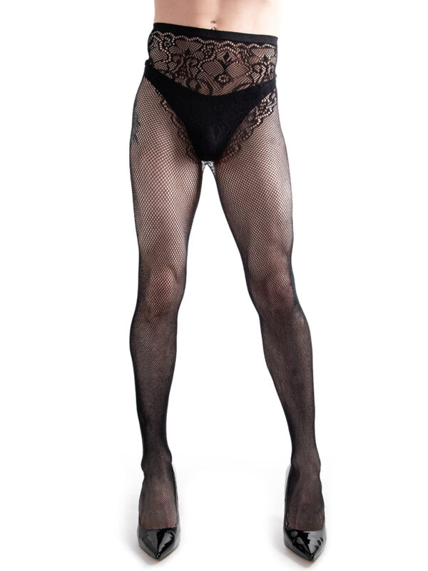 Women's French Cut Fishnet Tights - Bild 3