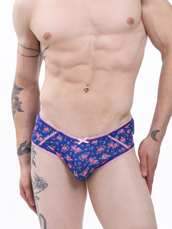 Men's Garden Pink Picot Hipster Panty