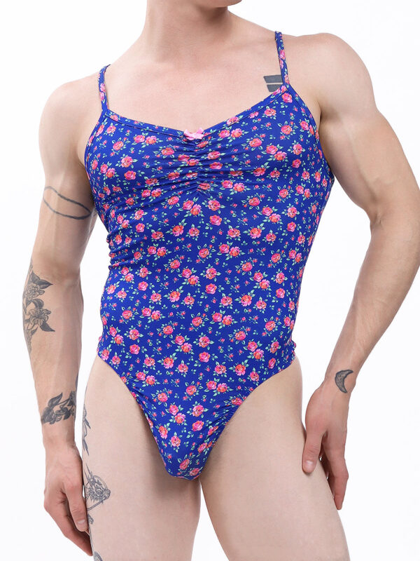 Men's Floral Garden Thong Bodysuit - Bild 2