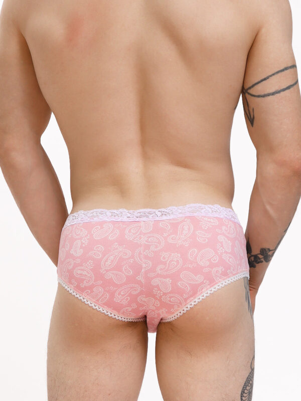 Men's Paisley Hipster Panty with Lace Trim - Kuva 4