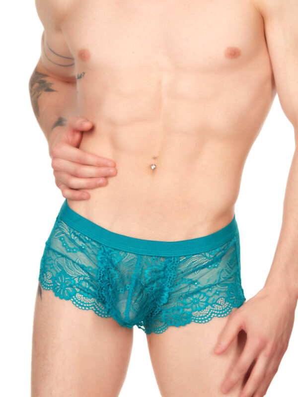 Men's Pink Valentina Lace Shorty Briefs - Kuva 3