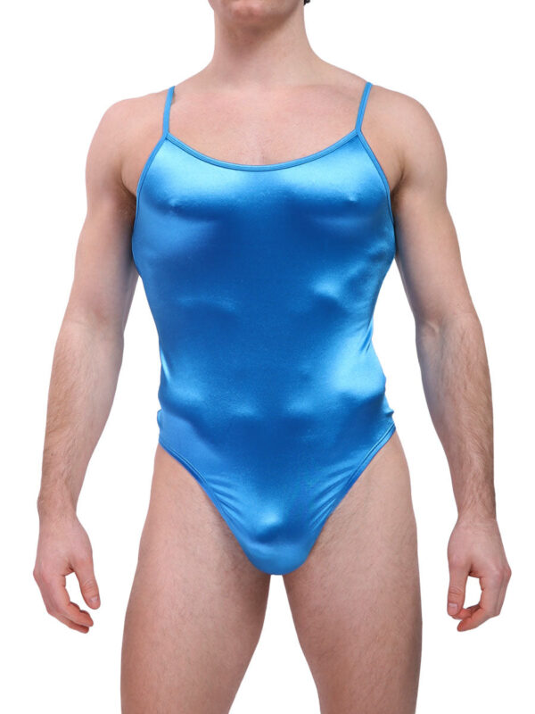 Men's Luxe Satin Thong Bodysuit - Afbeelding 3