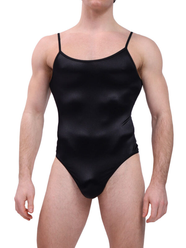 Men's Luxe Satin Thong Bodysuit - Image 2