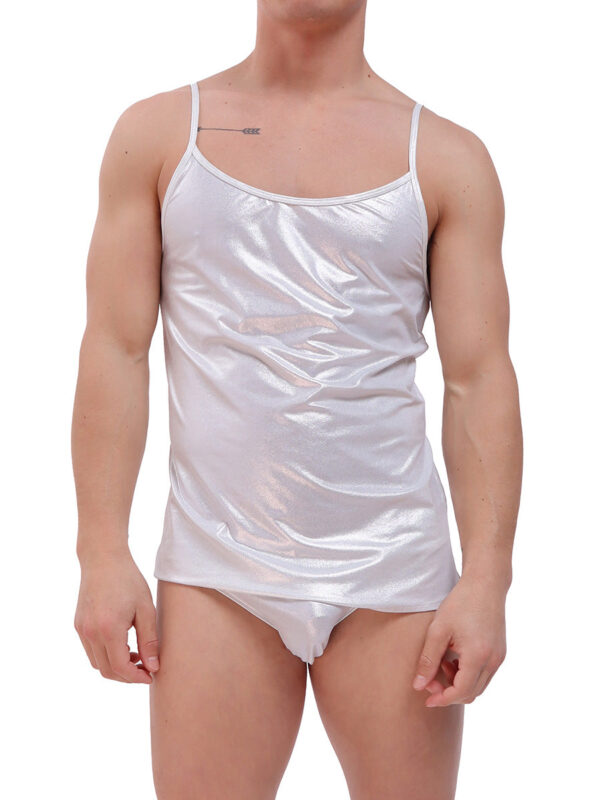 Men's Shimmering Mercury Camisole Lingerie Set - Image 2