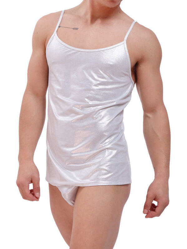 Men's Shimmering Mercury Camisole Lingerie Set - Image 3