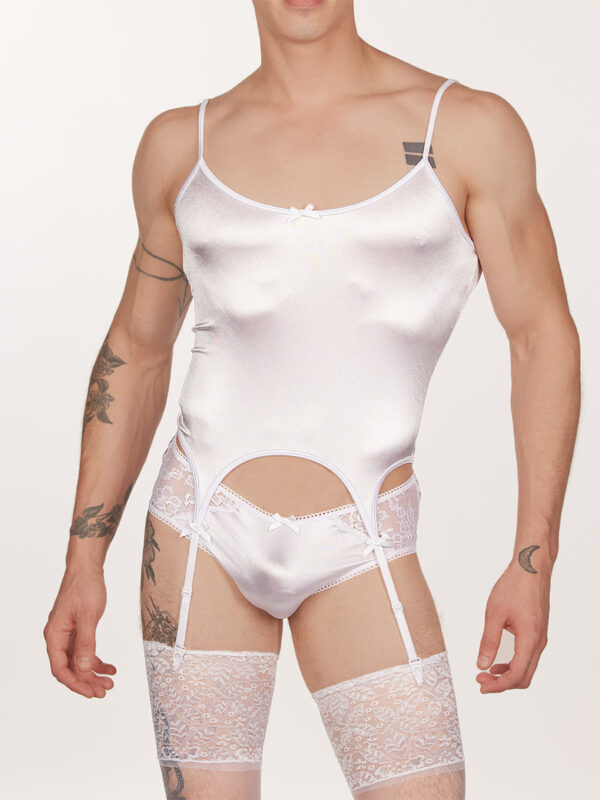 Men's Couture Satin Merrywidow Lingerie – Image 2