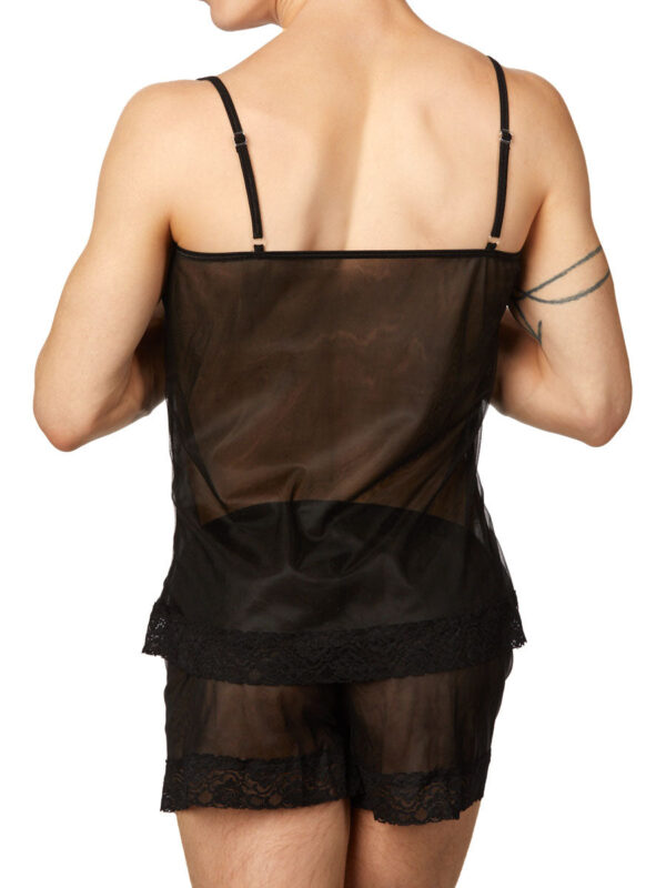 Men's Sheer Lace Camisole with Black Trim - Kuva 4