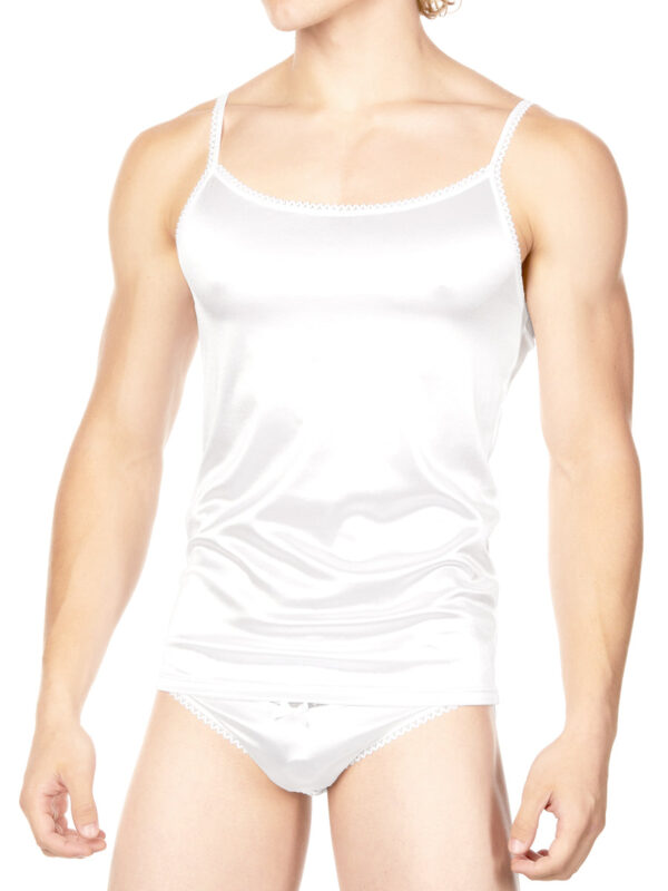 Men's Cheeky Satin Camisole - Silky Comfort - Image 3