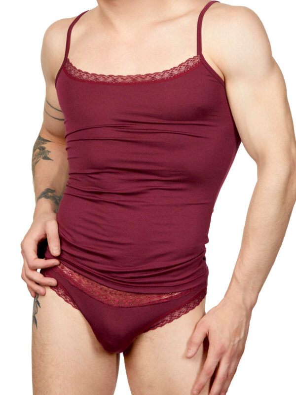 Men's Lace Trim Picnic Camisole - Afbeelding 2