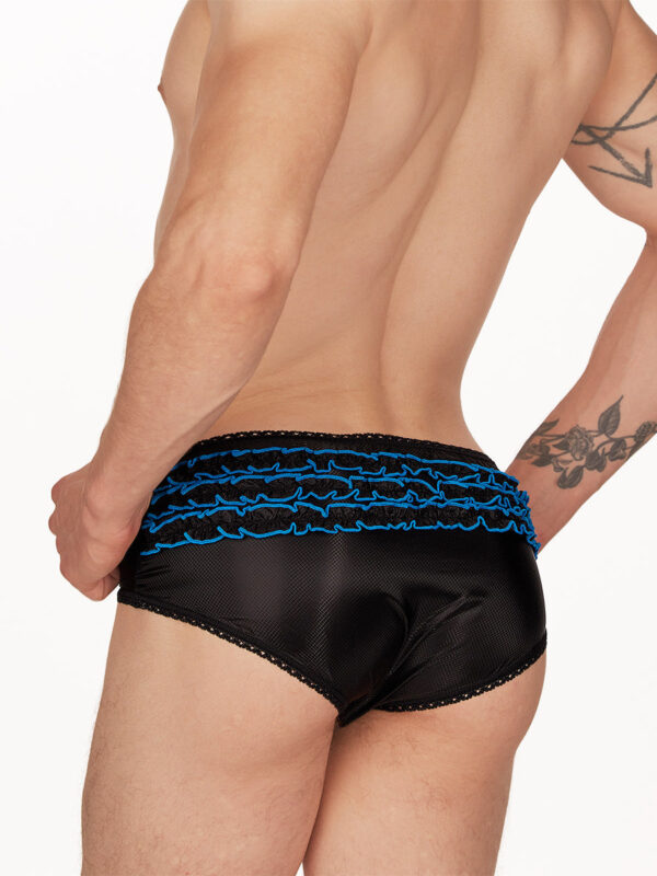 Men's Rip-Stop Ruffleback Panty in Vibrant Blue - Image 4