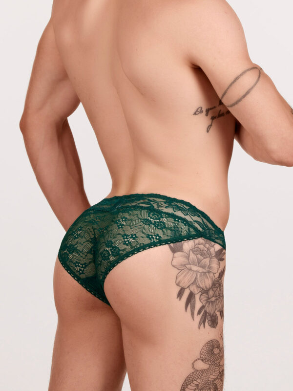 Men's Paris Lace Tanga Underwear - Sexy Green Lingerie - Bild 3