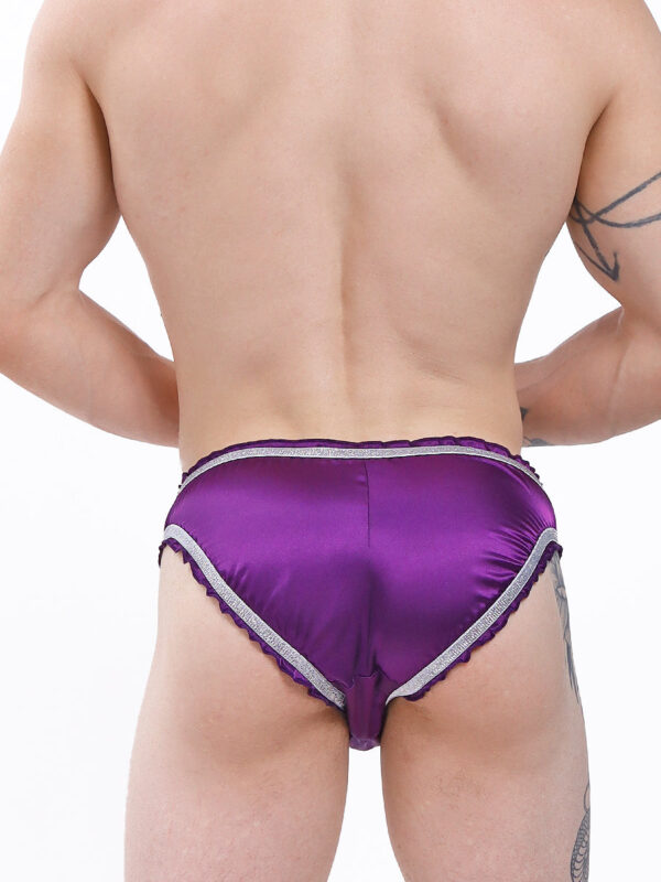 Men's Frilly Shimmer Satin Panty - Bild 3