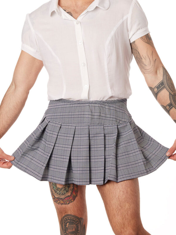 Classic Plaid Pleated Skirt for Men and Women - Image 4