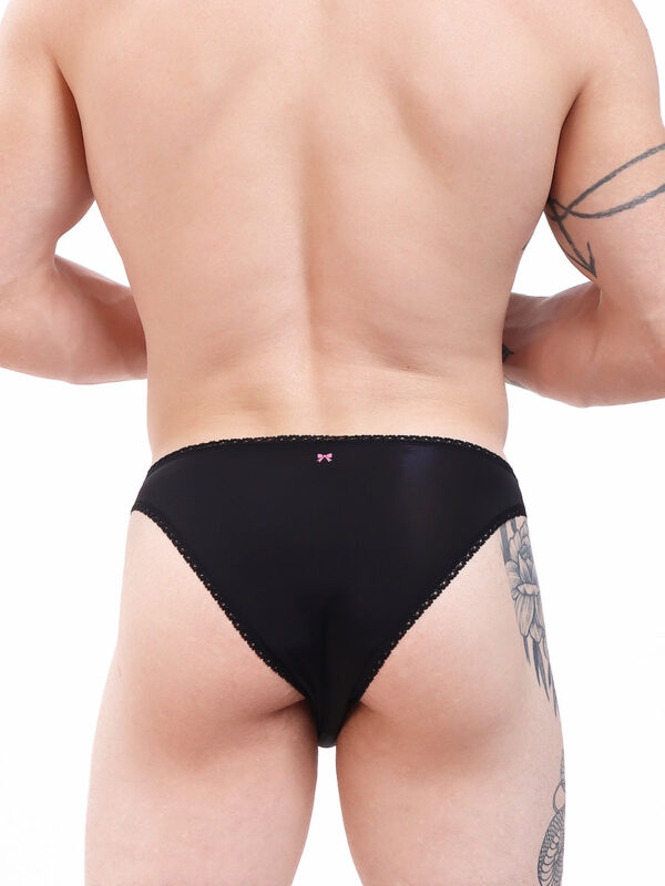 Glow Picot Waist Panty for Men with Lace Trim - 이미지 4