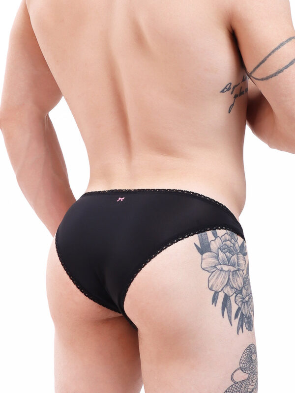 Glow Picot Waist Panty for Men with Lace Trim - 이미지 3