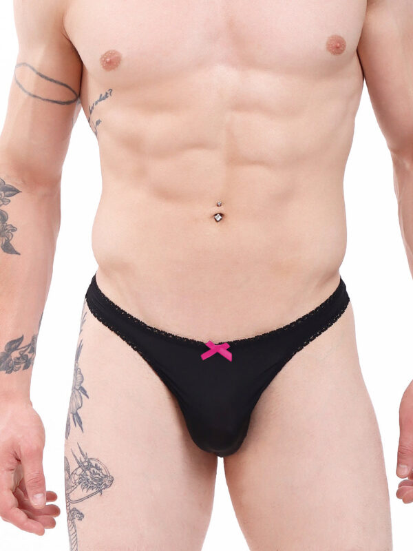 Men's Glow Picot Waist Thong - Bright and Comfortable