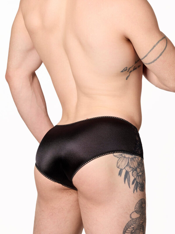 Men's Luxe Satin & Lace Hipster Panty - Bild 5