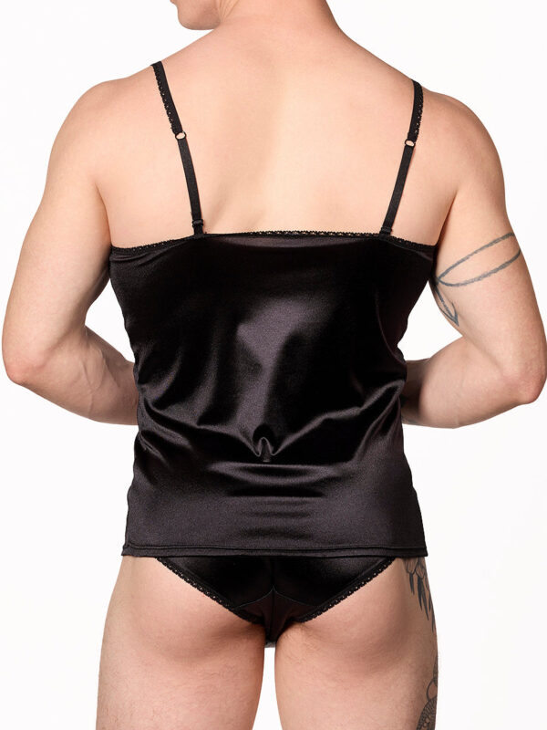 Men's Luxe Satin Camisole with Lace Trim - Bild 5