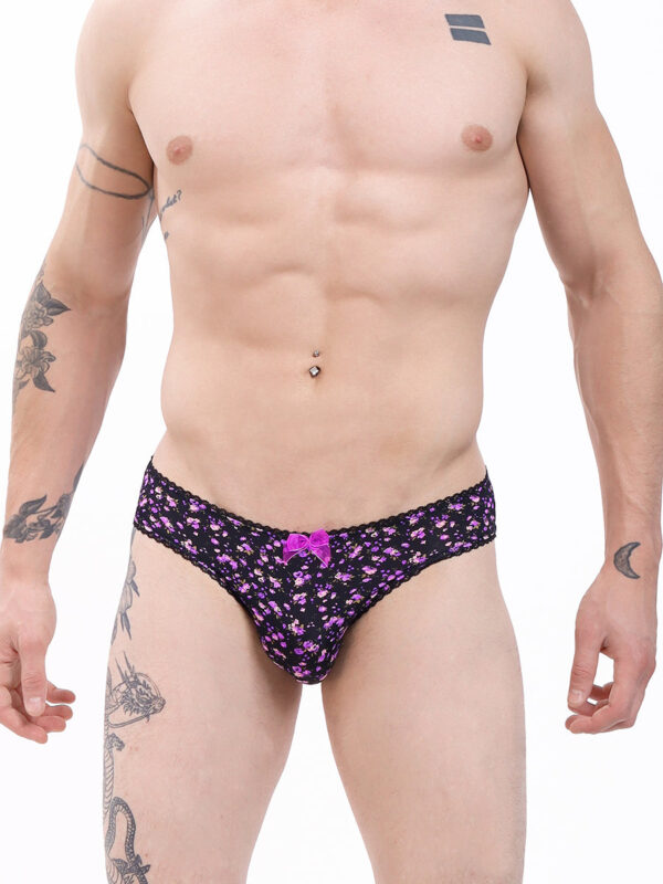 Men's Blossom Picot Floral Pattern Panty – Image 4